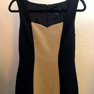 Black taupe work/suit dress